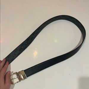 Michael Kors Reversible Black Leather Belt